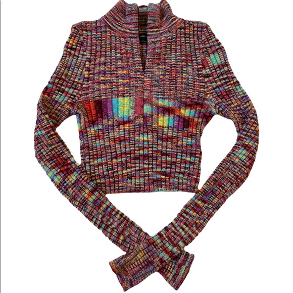 Urban Outfitters Sweaters - Urban Outfitters chenille half zip cropped sweater